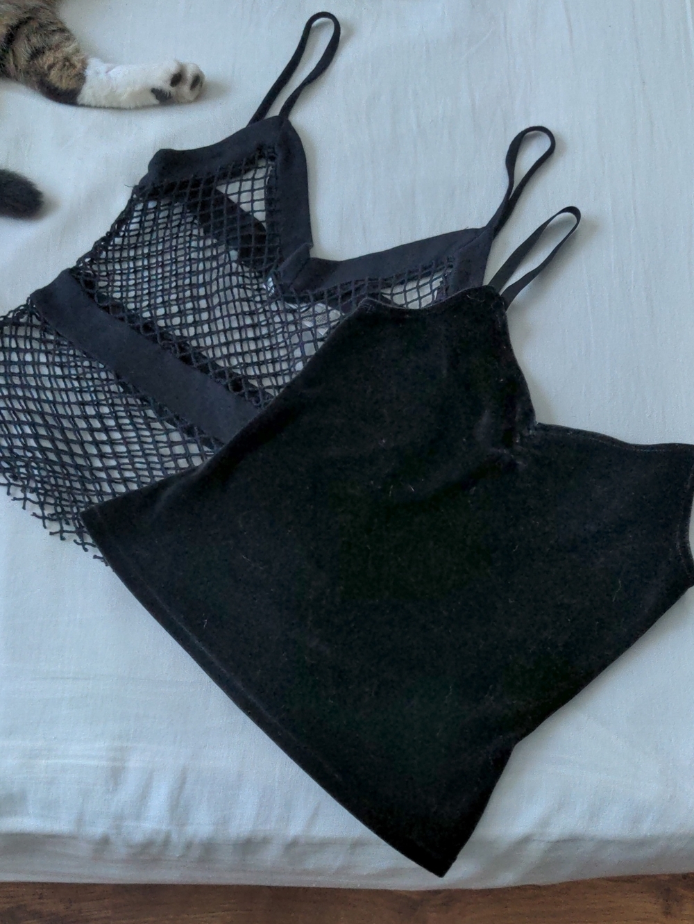 Pair Of Two Y2K Rave Club Wear V neck Camis Size Small
